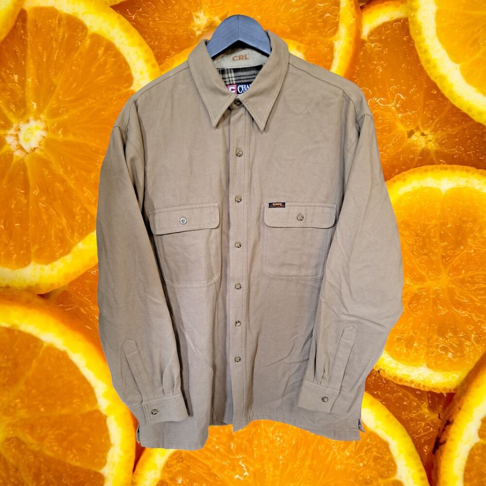 Chaps Ralph Lauren Flannel Lined Chore Coat Size Medium